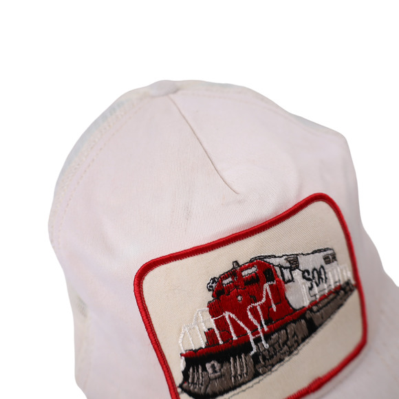 Vintage SOO Line Railroad Locomotive Train Patch Mesh Trucker Hat - Picture 4 of 7